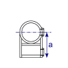 Interclamp 104 Long Tee Tube Clamp Fitting - Technical Drawing 2