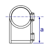 Interclamp 153 Slope Short Tee Tube Clamp Fitting - Technical Drawing 2