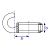 Interclamp 182 Hook Tube Clamp Fitting - Technical Drawing