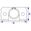 Interclamp 242 Base Flange with Toe Board Adapter Tube Clamp Fitting - Technical Drawing 2