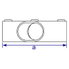 Interclamp 256 Slope Cross (11º - 29º) Tube Clamp Fitting - Technical Drawing 3