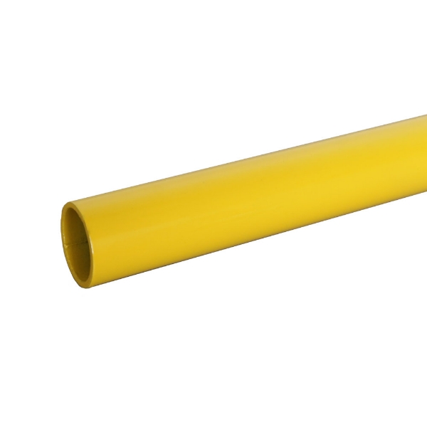 Interclamp handrail tube / pipe 945mm length powder coated safety yellow finish