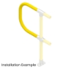 Interclamp 721-D48 180 Degree Handrail Termination Safety Yellow - Typical Installation Example