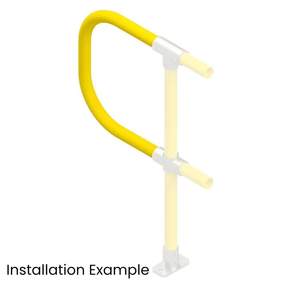 Interclamp 721-C42 - 180° Rail Return (Safety Yellow) - Modular ...