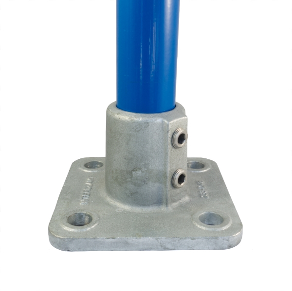 Interclamp 233 - 4 Hole base flange tube clamp fitting for handrails and balustrades.