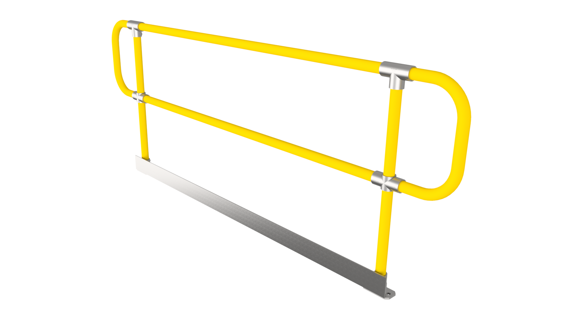 Interclamp 4030 2m yellow handrail kit with D-Returns - Modular ...