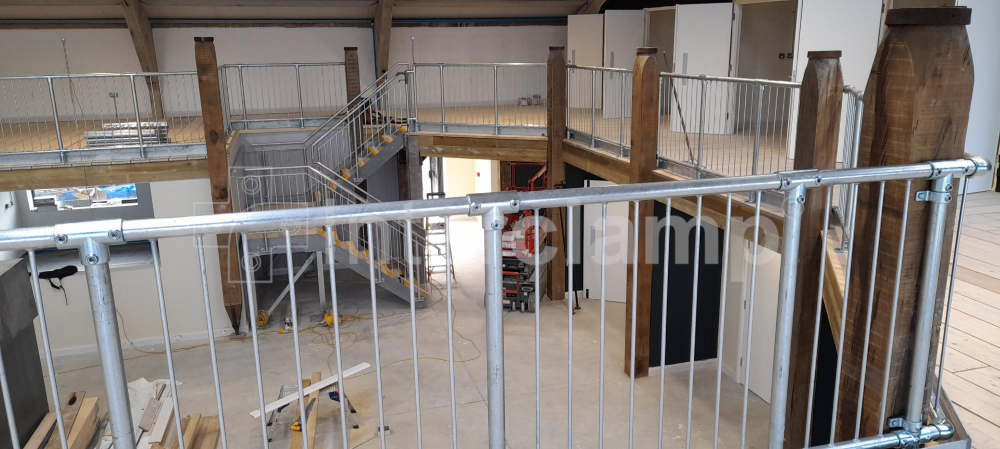 Interclamp Indoor Modular Barrier Fall Protection - Modular Handrail ...